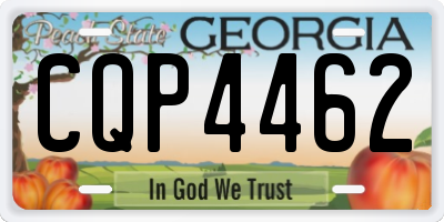GA license plate CQP4462