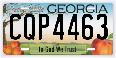 GA license plate CQP4463