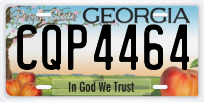 GA license plate CQP4464