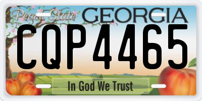 GA license plate CQP4465