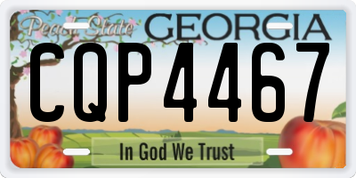 GA license plate CQP4467