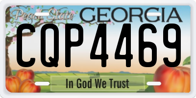 GA license plate CQP4469