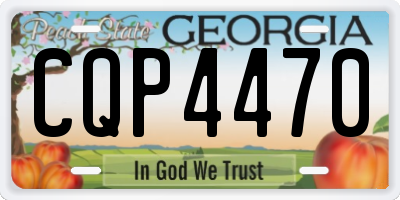GA license plate CQP4470