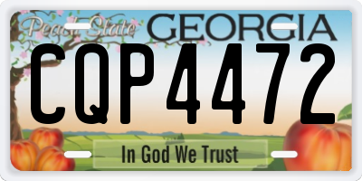 GA license plate CQP4472