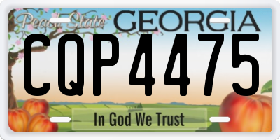 GA license plate CQP4475