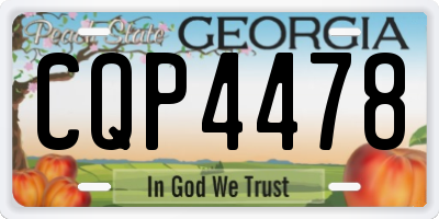 GA license plate CQP4478