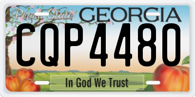 GA license plate CQP4480