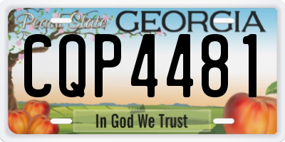 GA license plate CQP4481