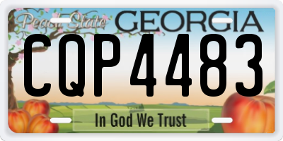GA license plate CQP4483