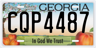 GA license plate CQP4487