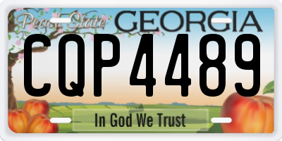 GA license plate CQP4489
