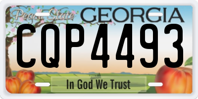 GA license plate CQP4493