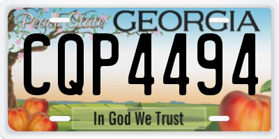 GA license plate CQP4494