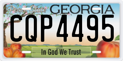GA license plate CQP4495