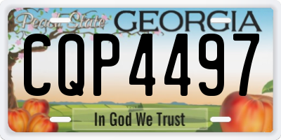 GA license plate CQP4497