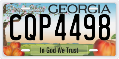 GA license plate CQP4498