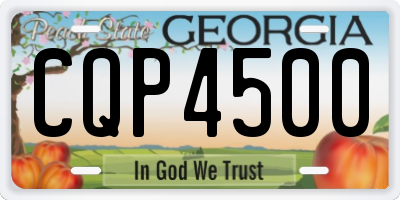 GA license plate CQP4500