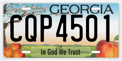 GA license plate CQP4501