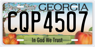 GA license plate CQP4507