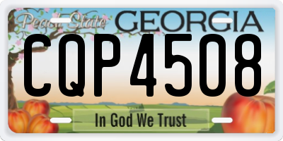GA license plate CQP4508