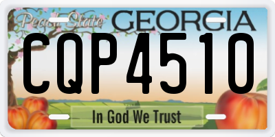 GA license plate CQP4510