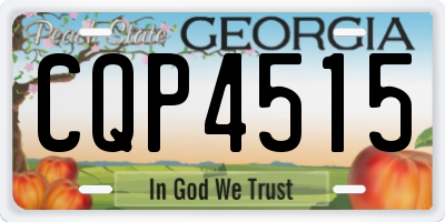 GA license plate CQP4515