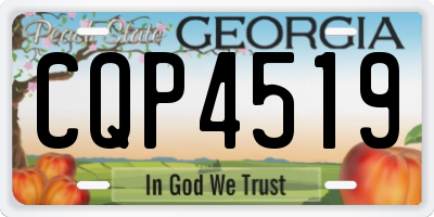 GA license plate CQP4519