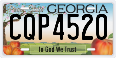 GA license plate CQP4520