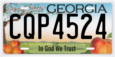 GA license plate CQP4524