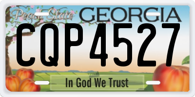 GA license plate CQP4527