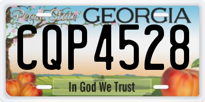 GA license plate CQP4528