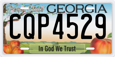 GA license plate CQP4529