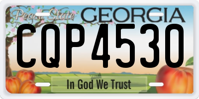 GA license plate CQP4530