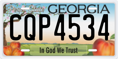 GA license plate CQP4534
