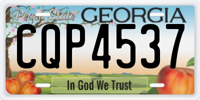 GA license plate CQP4537
