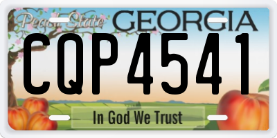 GA license plate CQP4541