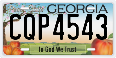 GA license plate CQP4543