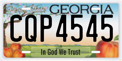 GA license plate CQP4545