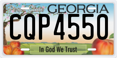 GA license plate CQP4550