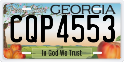 GA license plate CQP4553