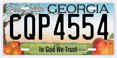 GA license plate CQP4554