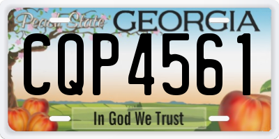 GA license plate CQP4561