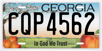 GA license plate CQP4562