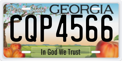 GA license plate CQP4566