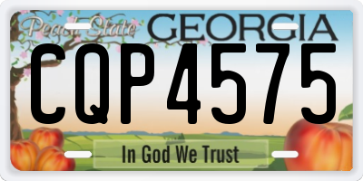 GA license plate CQP4575
