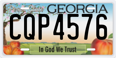 GA license plate CQP4576
