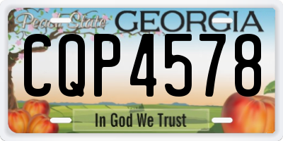 GA license plate CQP4578