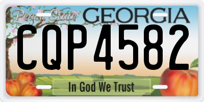 GA license plate CQP4582