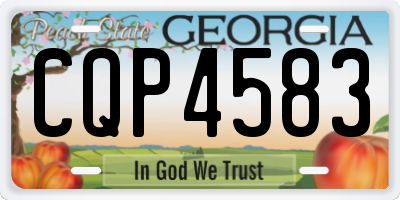 GA license plate CQP4583