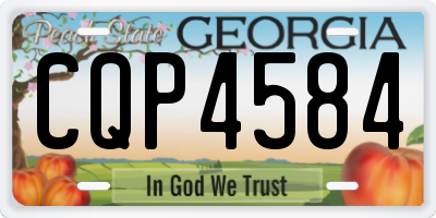 GA license plate CQP4584